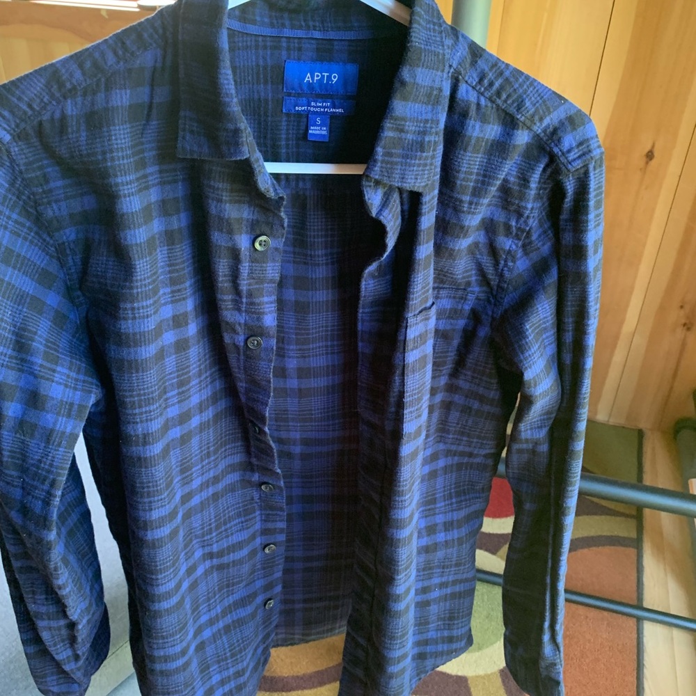 Apt 9 slim fit men’s S flannel shirt